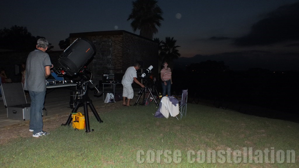 Préparation de la soirée "Nuit des étoiles" au Parc Galea