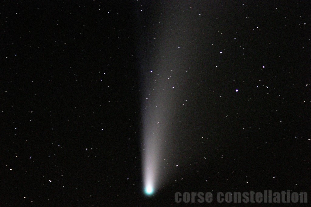 Cliché de la comète Neowise pris au col de Cardo le 22/07/2020