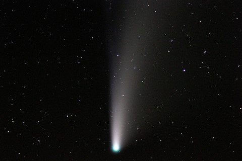 Cliché de la comète Neowise pris au col de Cardo le 22/07/2020