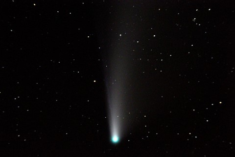 Cliché de la comète Neowise pris au col de Cardo le 22/07/2020